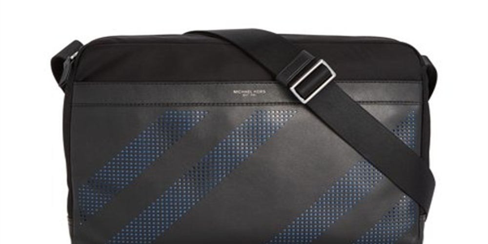 Michael Kors Men's Bag  Messenger Kent Printed Leather  Black One Size