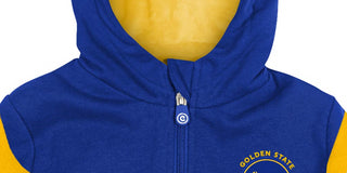 Cubcoats Boy's Toddler Golden State Warriors 2-in-1 Transforming Full-Zip Hoodie & Soft Plushie Royal Size 3T