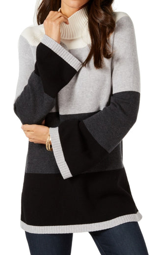 Charter Club Women's Flare Sleeve Sweater Black Size XX-Large