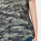 Style & Co Women's Camouflage Scoop Neck T-Shirt Green Size Medium