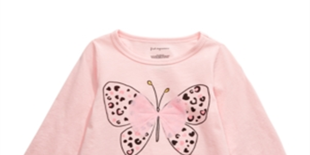 First Impressions Baby Girl's Cotton Butterfly T-Shirt Pink Size 24MOS