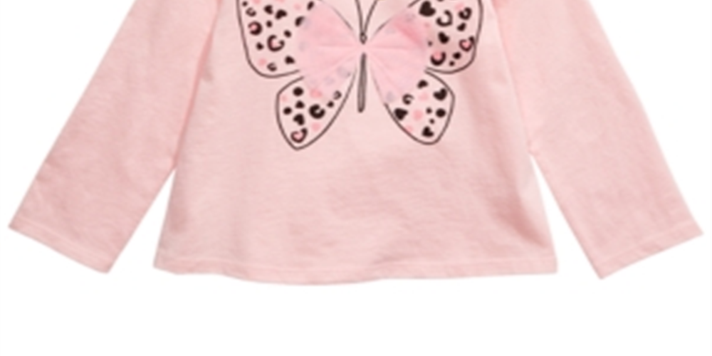 First Impressions Baby Girl's Cotton Butterfly T-Shirt Pink Size 24MOS