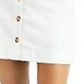 Maison Jules Women's Button Front Denim Skirt White Size 6
