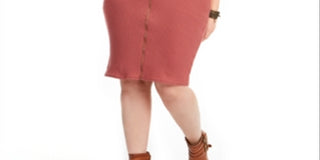 Planet Gold Women's Trendy Plus Sleeveless Zip Front Sweater Dress Brown Size 3X