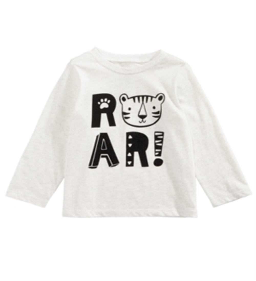 First Impressions Baby Boy's Roar Print T-Shirt White Size 12MOS