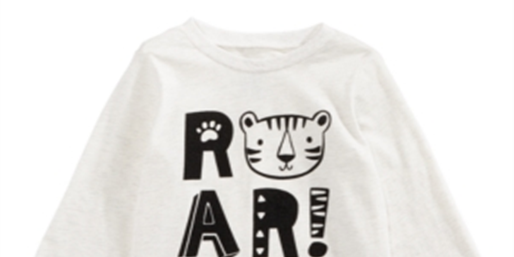 First Impressions Baby Boy's Roar Print T-Shirt White Size 12MOS