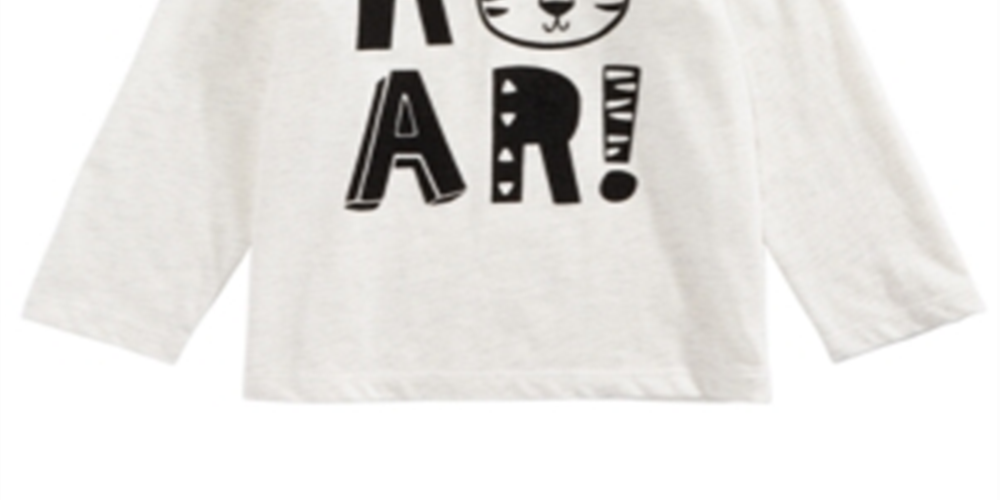 First Impressions Baby Boy's Roar Print T-Shirt White Size 12MOS