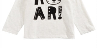 First Impressions Baby Boy's Roar Print T-Shirt White Size 12MOS