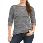 Style & Co Women's Crewneck Marled Sweater Black Size X-Small