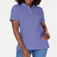 Karen Scott Women's Cotton Pique Polo Top Purple Size Medium