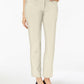 JM Collection Women's Curvy Fit Straight Leg Pants Beige Size 6