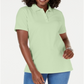 Karen Scott Women's Cotton Pique Polo Top Green Size Medium