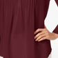 Charter Club Women's Double Ruffle Solid Pintuck Top Red Size X-Large
