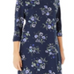 Karen Scott Women's Floral Print Dress Blue Size X-Small