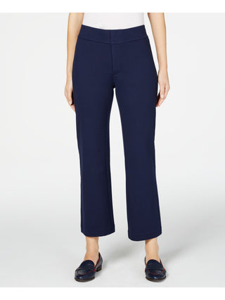 Charter Club Women's Cropped Wide Leg Pants Blue Size 10