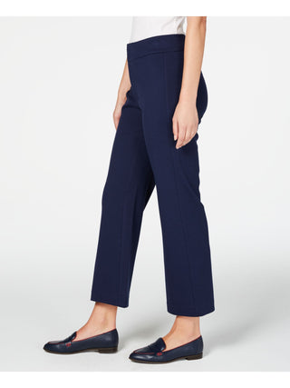 Charter Club Women's Cropped Wide Leg Pants Blue Size 10