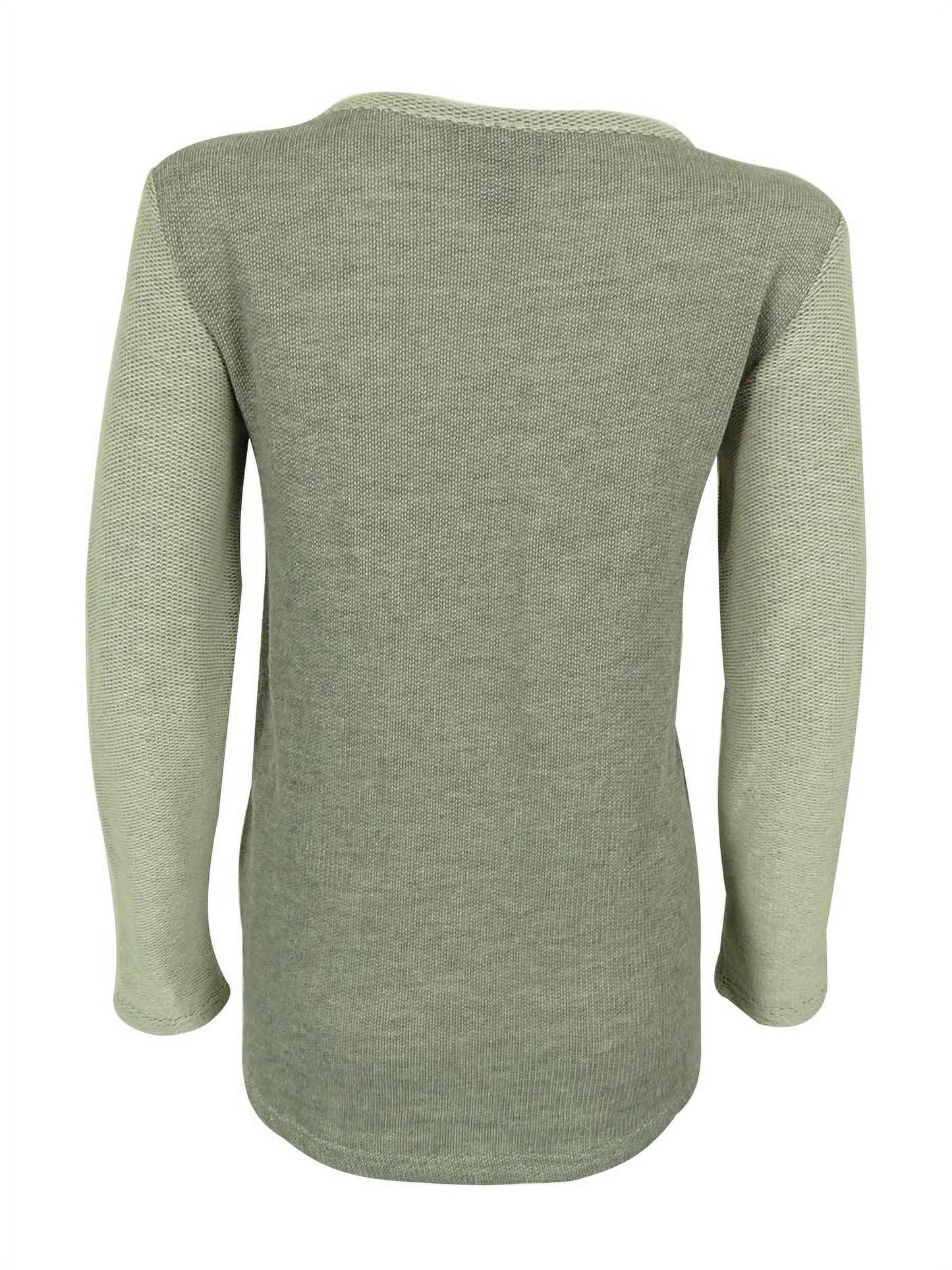 Style & Co Women's Love Print Embellished Sweatshirt Blue Size 2