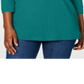 Karen Scott Women's Beaded Top Teal Size Medium