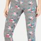 INC International Concepts Women's Shaping Printed Leggings Black Size XXL