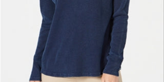 Style & Co Women's Cotton Thermal Top Blue Size Petite P