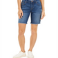 Style & Co Women's Raw Edge Bermuda Shorts Blue Size 4