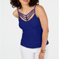 Thalia Sodi Women's Ladder Trim Tank Top Blue Size X-Large