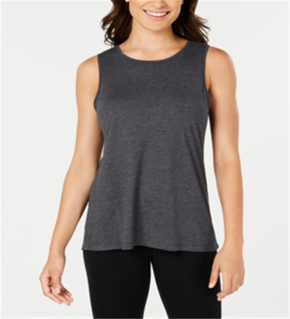 Ideology Women's Tie-Back Tank Top Grey Size XL