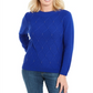 Karen Scott Women's Beaded Cable Mock Neck Sweater Blue Size XX-Large