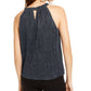 INC International Concepts Women's Shine Halter Top Blue Size X-Small
