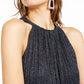 INC International Concepts Women's Shine Halter Top Blue Size X-Small