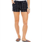 Style & Co Women's Striped Linen Blend Shorts Blue Size X-Large
