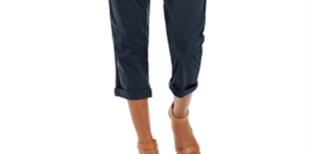 Style & Co Women's Pull on Cuffed Utility Pants Blue Size 2