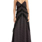 Rachel Roy Women's Leta Floral Ruffles Casual Dress Black Size 14