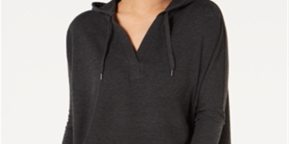 Style & Co Women's Pullover Hoodie Black Size Petite M