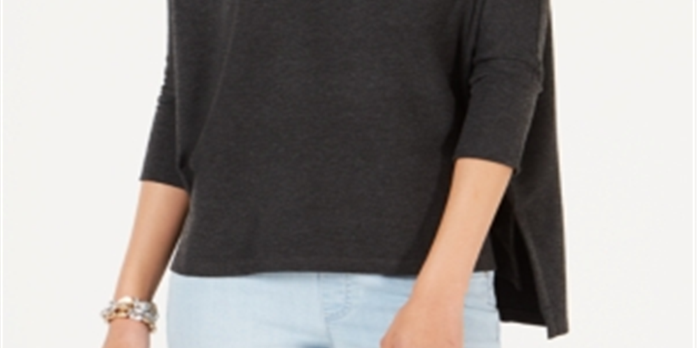 Style & Co Women's Pullover Hoodie Black Size Petite M