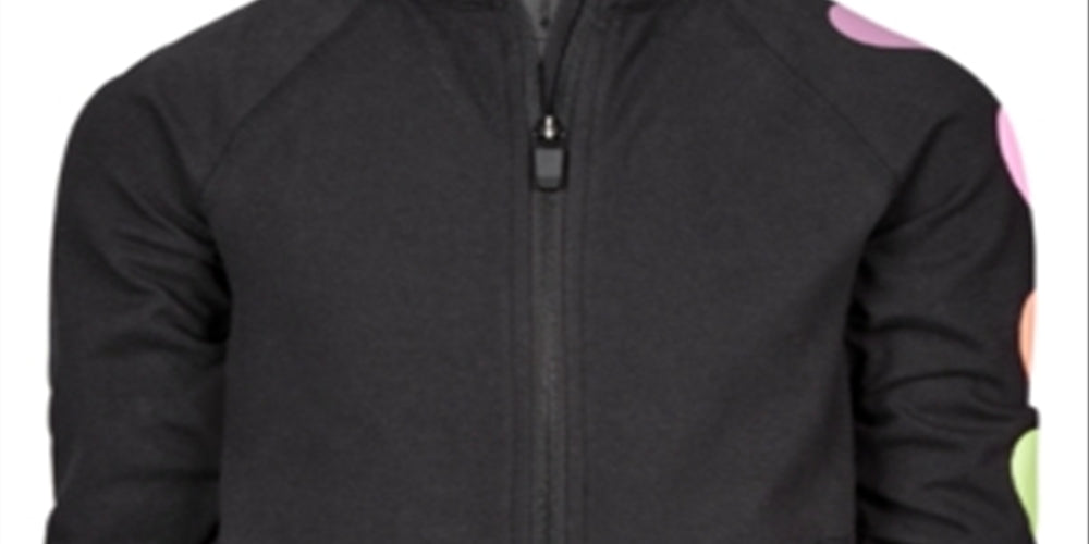 Ideology Little Girl's Heart Sleeve Active Jacket Black Size 5