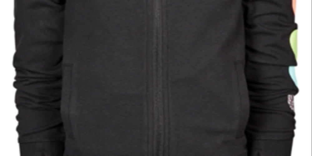 Ideology Little Girl's Heart Sleeve Active Jacket Black Size 5