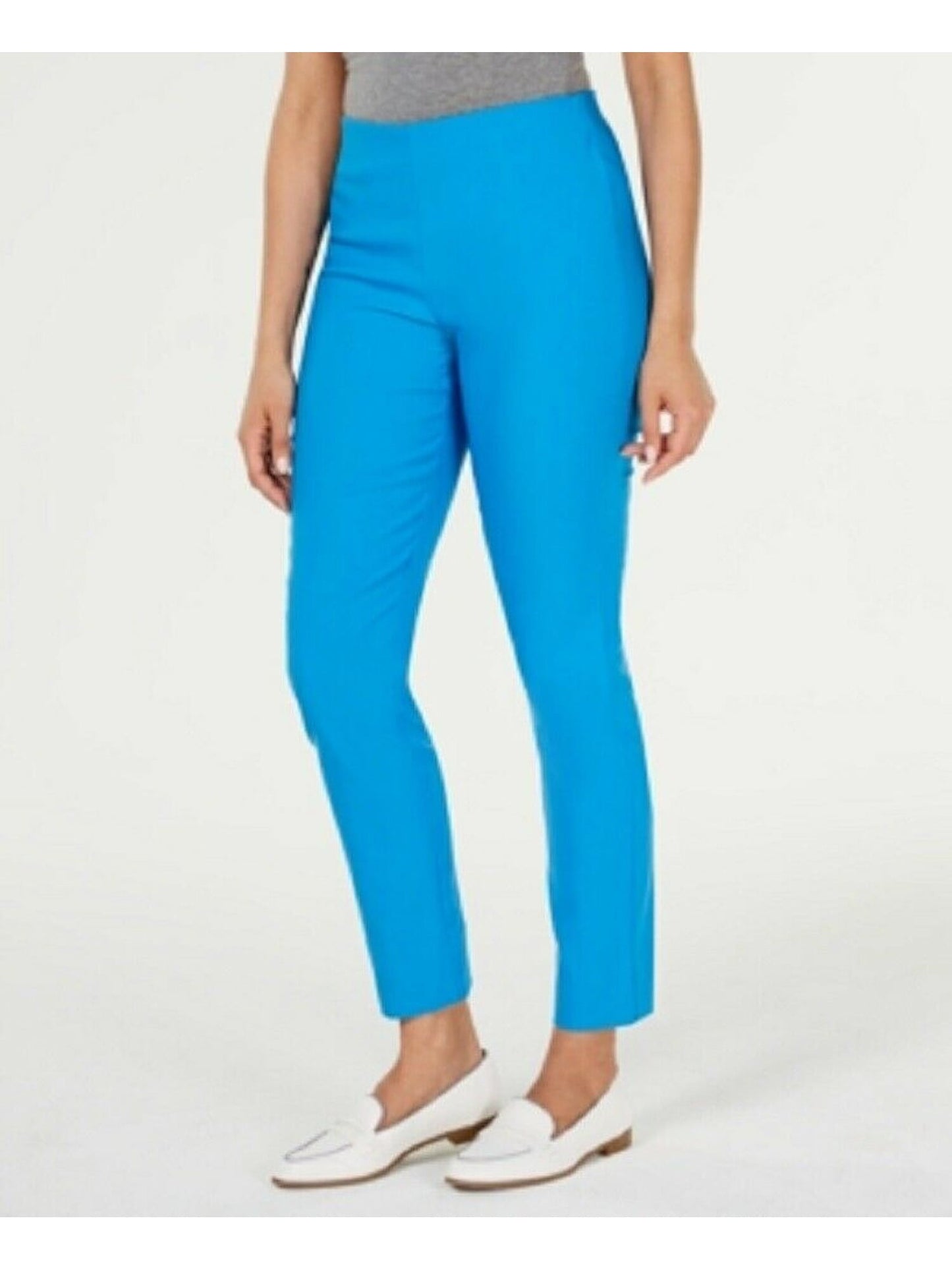 Charter Club Women's Tummy Control Skinny Leg Ankle Pants Blue Size 10