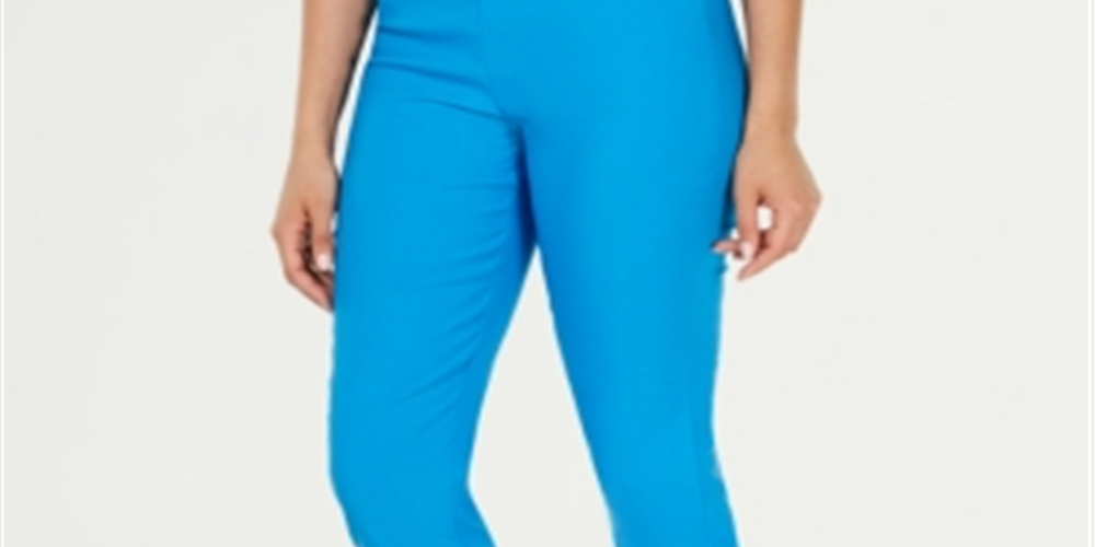Charter Club Women's Tummy Control Skinny Leg Ankle Pants Blue Size 10