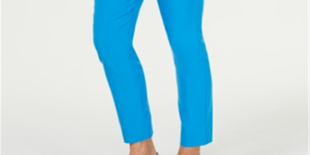 Charter Club Women's Tummy Control Skinny Leg Ankle Pants Blue Size 10