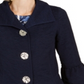 JM Collection Women's Textured Bell Sleeve Jacket Blue Size X-Small