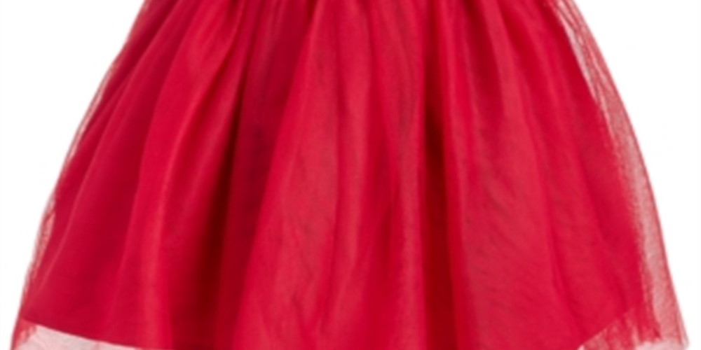 Blueberi Boulevard Baby Girl's 2 Pc Faux Fur Shrug & Tulle Dress Set Red Size 6-9MOS