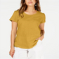 Style & Co Women's Cap Sleeve T-Shirt Top Yellow Size XX-Large