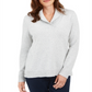 Karen Scott Women's Cotton Marled Shawl Collar Sweater Gray Size X-Small