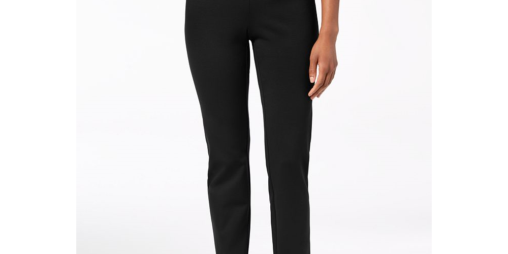 Charter Club Women's Pull on Ponte Knit Pants Purple Size 4 Petite