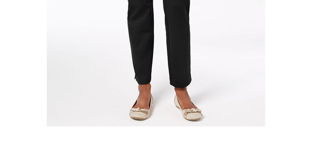 Charter Club Women's Pull on Ponte Knit Pants Purple Size 4 Petite