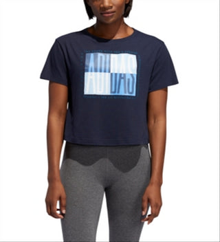 Adidas Women's Global Citizen Essentials T-Shirt Blue Size XX-Large