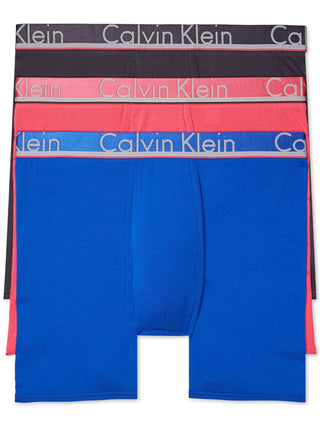 Calvin Klein Men's Cotton Blend Solid Everyday Boxer Brief Blue Size Large
