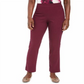 JM Collection Women's Jacquard Straight Leg Pull on Pants Purple Size X-Small