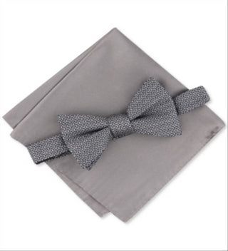 Alfani Men's Geometric Pre Tied Satin Pocket Square Sets Gray Size Regular